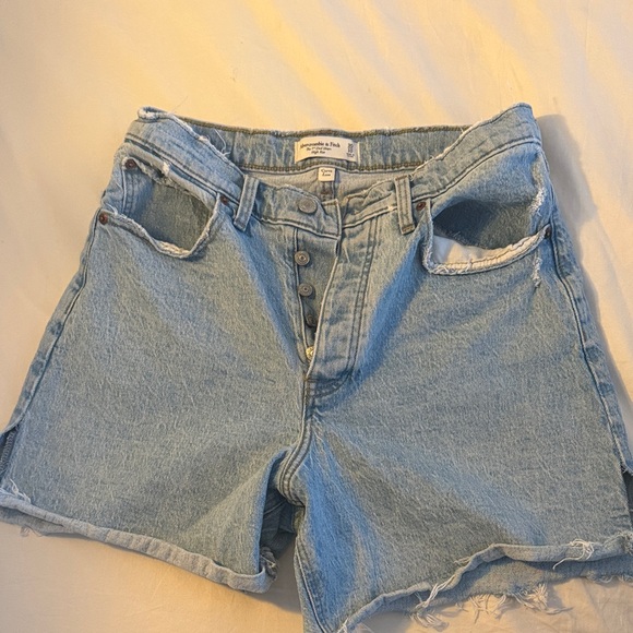 Abercrombie & Fitch Pants - Abercrombie & Fitch Light Blue Denim Button-Fly Shorts